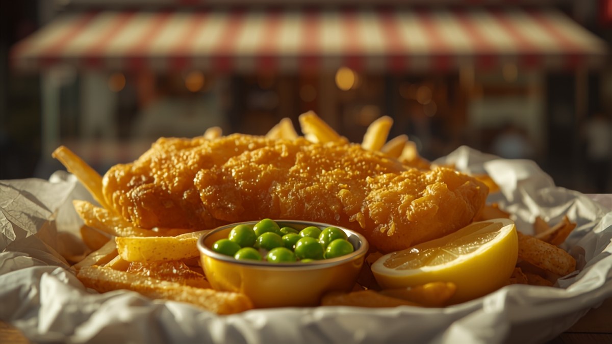 A classic plate of British fish and chips